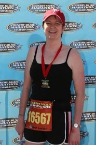Kathleen at the Country Music Half Marathon, 2009
